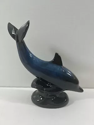 Buy Blue Mountain Pottery Dolphin Figurine Cobalt Blue To Black Drip Glaze Canada • 31.30£