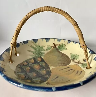 Buy Puigdemont Pottery - Fruit Bowl - With Handle - Signed - Mid Century • 10£