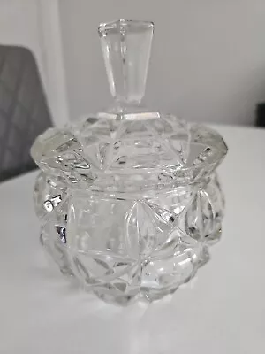 Buy Vintage Crystal Glass Lidded Beautifully Cut Sweet/Sugar Jar • 14£