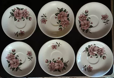 Buy ALFRED MEAKIN Rare Floral Pattern 6 Small Plates 14.3cm / 5.63inch Vintage • 8.44£