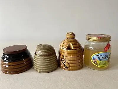 Buy 3 X Honey / Jam / Marmalade Pots & Lids ( 1 Marked Buchan Portobello Scotland) • 15£