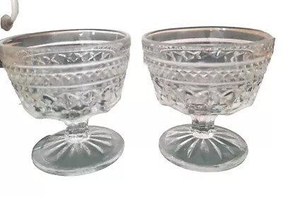 Buy 2 Anchor Hocking Wexford Footed Sherbet Bowls Dessert Dishes Unmarked Clear  • 9.60£