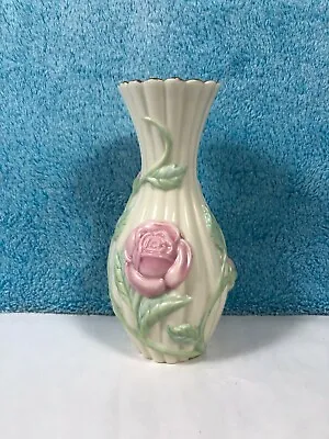 Buy Lenox Handcrafted 6  Rose Bud Vase Raised Flower Design Gold Rim Top EUC • 17.28£