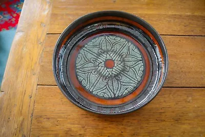 Buy Vintage - Newlyn Cornwall Celtic Pottery Large Flat Bowl Studio Pottery - Decor • 39.99£