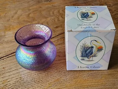 Buy Vintage Heron Glass - Posy Bowl Vase BOXED • 1.55£