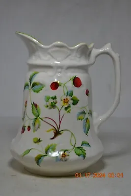 Buy Vintage James Kent Old Foley England Strawberry Porcelain Pitcher • 18.82£