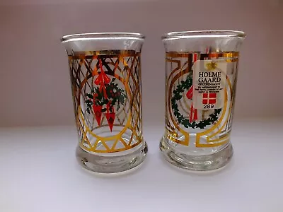 Buy 2 Holmegaards  Juledramglas Christmas Dram Glasses In Original Box 1989 Vintage • 32.50£