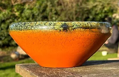 Buy Vintage Tilgman Keramik 1970's MCM Orange Lava Bowl Swedish Design 70s 60s • 20£