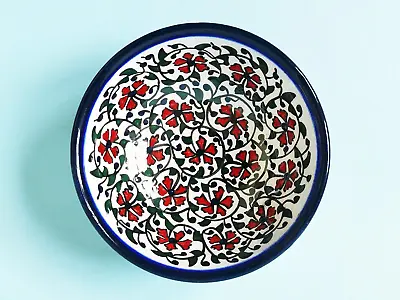 Buy Hand Painted Karanfil Clove Flowers Decor Turkish Iznik Pottery Ceramic Bowl 5  • 14.99£