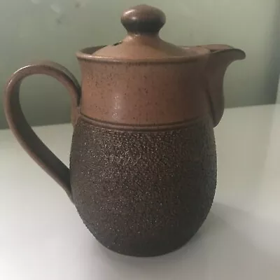 Buy Vintage Denby Cotswold Coffee Water Pot With Lid Brown Textured Stoneware 6  • 11.75£