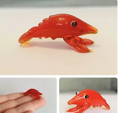 Buy Tiny Handmade Red Lobster Lampwork Glass Animal Figure • 4.29£
