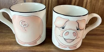 Buy Set Of (2) Vintage Arthur Wood Pig Mug Back To Front Design Tea Coffee Mug • 21.77£