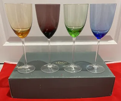 Buy Lenox Assorted Color Gems Wine Glasses Set Of 4 With Box SKU#6048821 • 47.94£