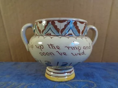 Buy Unmarked Torquay Ware Pottery Devon Footed Bowl Or Loving Cup • 7.99£