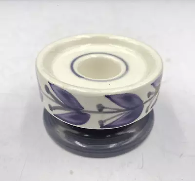 Buy Candle Holder Jersey Pottery Hand Painted Crocus Vintage Branded Studio Pottery • 12.97£