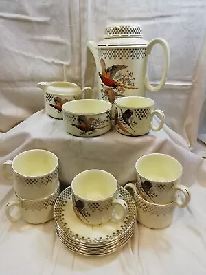 Buy Vintage J&G Meakin Tea Coffee Set Pheasant Pattern • 5£