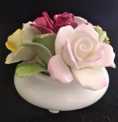 Buy Vintage Royal Doulton  England Porcelain Flowers Bouquet Basket Figurine • 27.01£