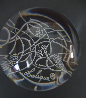 Buy LALIQUE DOMED PAPERWEIGHT In POUCH - NEW Without Box • 42.63£