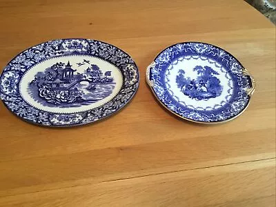 Buy Olde Alton Ware & Royal Doulton England Blue & White Plates • 9.99£