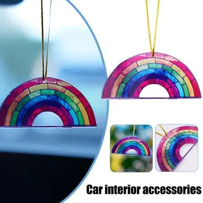Buy Rainbow Stained Glass Suncatcher Spring Boho Rainbow Light Catcher O4X0 • 1.98£