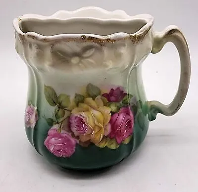 Buy Antique Bavaria Hand Painted Green Pink Yellow Floral Mustache Cup RARE 3.5  • 23.97£