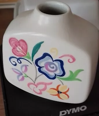 Buy Unusual Vintage Poole Pottery 1960s/1970s Vase Signed 10.5cm  X 10cm  - VGC • 10£