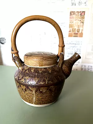 Buy Vintage Studio Pottery Teapot Handmade Signed. • 19.99£