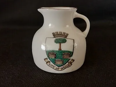 Buy Goss Crested China - CITY OF WELLS Crest - Scarborough Jug - Goss. • 5.50£