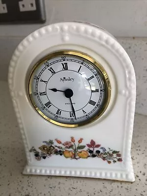 Buy Vintage Aynsley “ SOMERSET ” Mantel Clock  Fine Bone China Vgc New Battery • 7.80£
