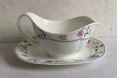 Buy Villeroy & Boch Mariposa Bone China Gravy Boat And Stand Rare Exc Con. • 49.90£