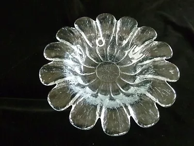 Buy Vintage Holmegaard Texture Glass DAISY Flower Petal Bowl  23.5cms • 14£