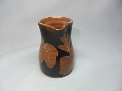 Buy Chris Boddy Studio Pottery Rother Valley Yorkshire Leaf Jug Handmade Autumn Fall • 9.99£