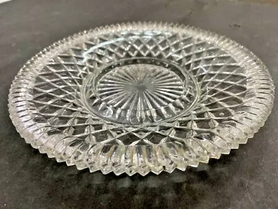 Buy Old Vintage Rare Beautiful Crystal Clear Cut Glass Carnival Plate / Tray, Japan • 179.21£