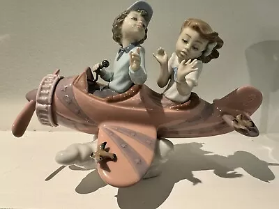 Buy Lladro 1989  Don't Look Down  5698 Porcelain Plane & Friends Figurine • 288.14£