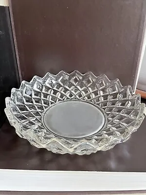 Buy Sowerby Pressed Glass Fruit Bowl Matte Pattern 4/2709 1950’s • 8.50£