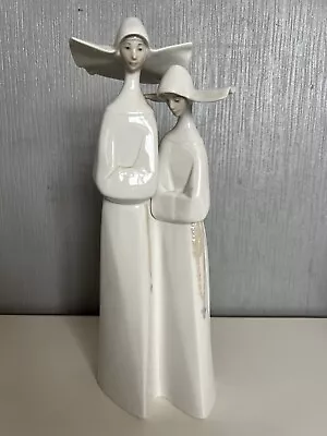 Buy Lladro 4611 Two Nuns With Rosary Beads Retired Figurine Tall Figure • 24.95£