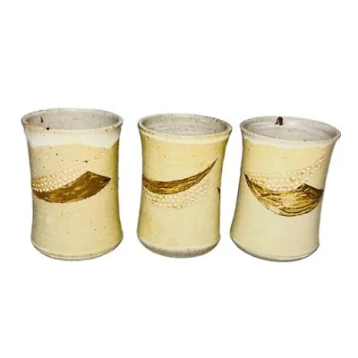 Buy Vintage? Three (3) Unique Mugs Springwood Pottery Raised Pattern Signed PreOwned • 31.64£