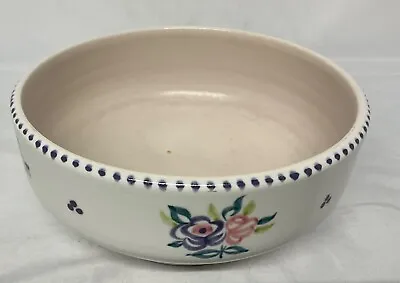 Buy Vintage Poole Pottery England Large Fruit Serving Bowl Dish With Floral Design • 15£
