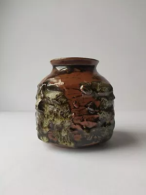 Buy Studio Pottery Tenmoku Glazed Vase. Signed • 15£