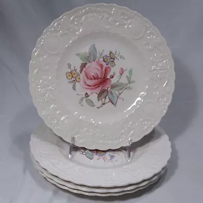 Buy Adams Swansea Rose Hackley Plates Set Of 4 1800-1864 • 104.32£