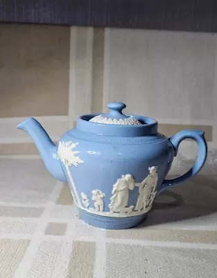 Buy Jasper Ware Tea Pot Blue And White Glossy  • 11£
