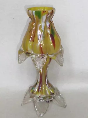 Buy Rare Antique Bohemian Welz Spatter Glass Lobed Vase C1890 • 35£
