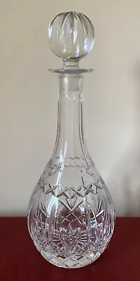 Buy Vintage CRYSTAL CUT GLASS DECANTER  Diamond Design 33 Cm Tall. • 8£