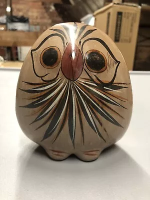 Buy Hand Painted Mexican Ceramic Owl Figurine - Tonala Folk Art • 11.99£