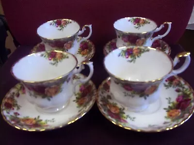 Buy Royal Albert 'old Country Roses' Set Of 4 X Tea Cups And Saucers   • 20£