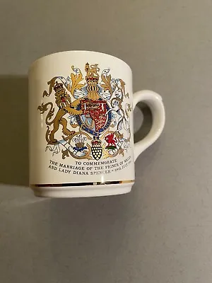 Buy Commemorative Prince Charles And Lady Diana Wedding Mug Poole Pottery • 9.99£