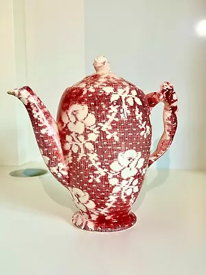 Buy Rare Vintage Royal Winton Grimwades Cranberry Brocade Rosebud Coffee Pot 1930's • 119.99£