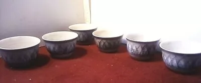 Buy Sally Lewis Studio Pottery Braybrook Handthrown  6 Small Dishes 9 Cm • 10£