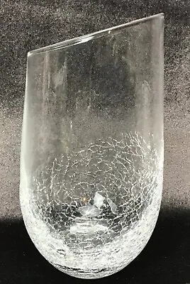 Buy Pier 1 Angled Rim Crackle Clear Glass Old Fashioned Tumbler  6  Tall NWT • 19.28£