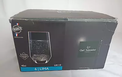 Buy CHEF & SOMMELIER Set Of 6 Lima Crystal Tumbler Glasses, 400ml • 9.99£